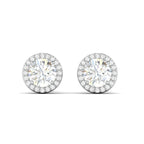 Clear Halo Studs Moissanite