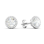 Clear Halo Studs Moissanite