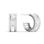 Bordered Baguette Cut Earrings