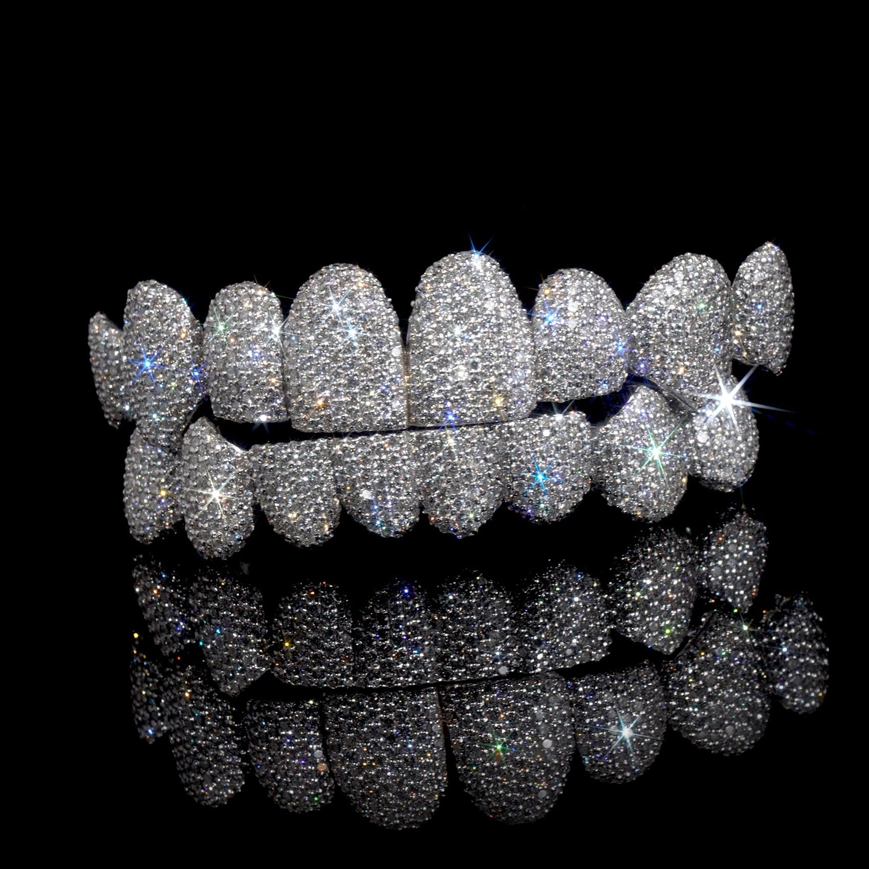 Iced Out Honeycomb Set Grillz