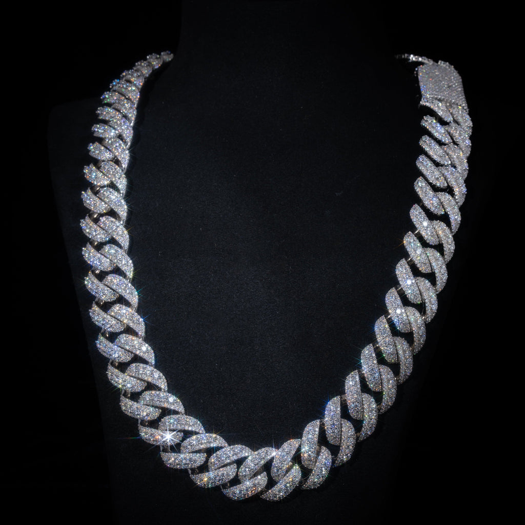 18mm Raised Pointer Cuban Chain