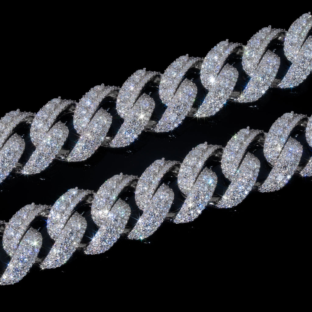 18mm Raised Pointer Cuban Chain