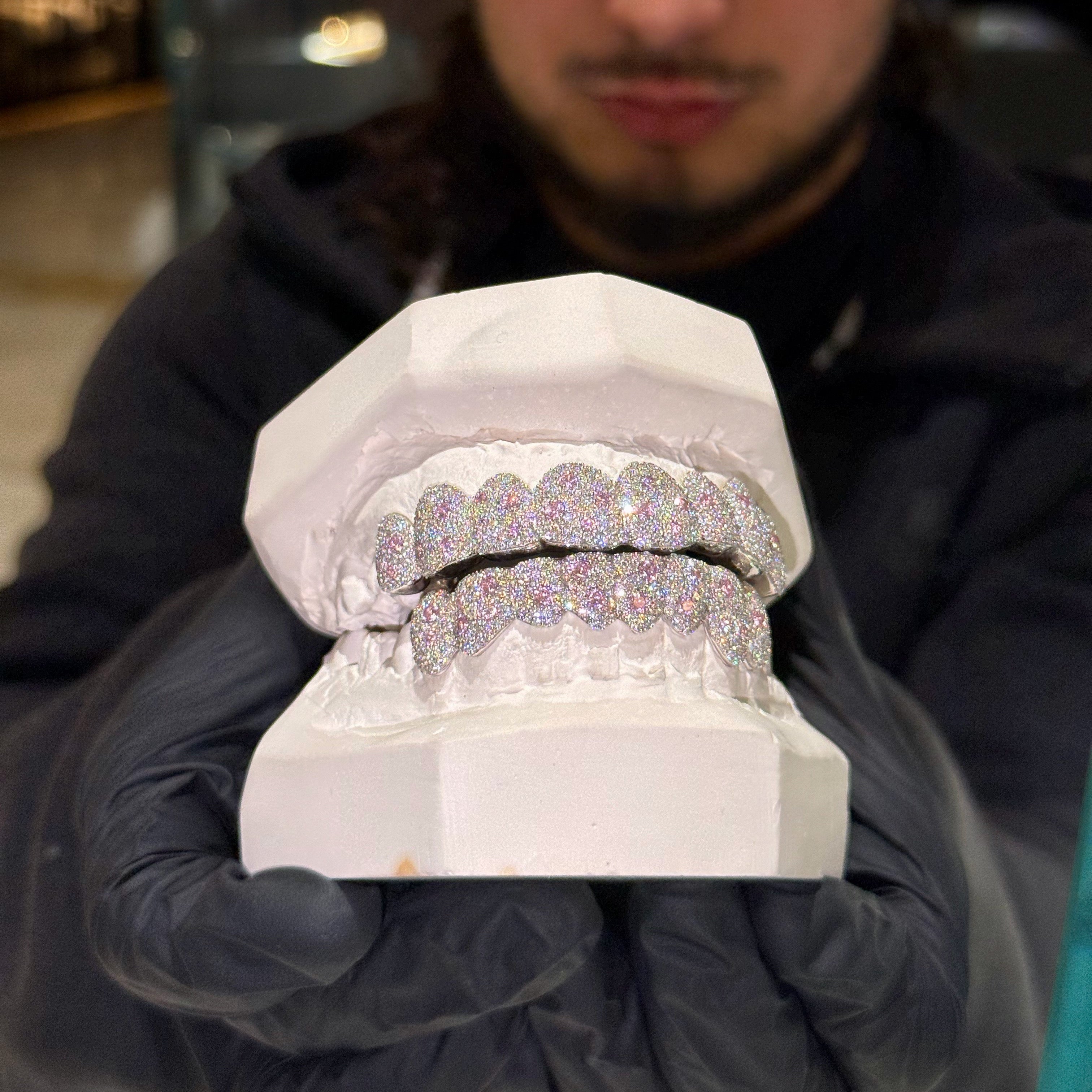 Coloured ICED Out Mosaic Grillz