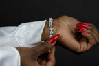 Silver Heart Shaped Tennis Bracelet