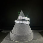 925 Solid Silver Iced Baguette Bangle