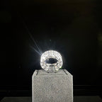 2 Row Tennis Ring 925 Sterling Silver